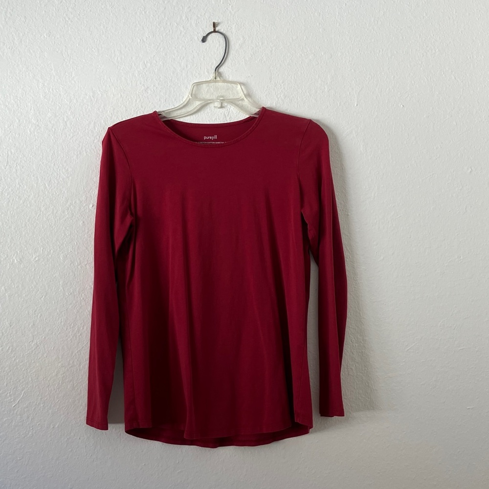 Pure Jill J. Jill Pima Stretch-Cotton Shirttail Top